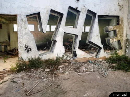 To nie dziury w ścianie, tylko graffiti