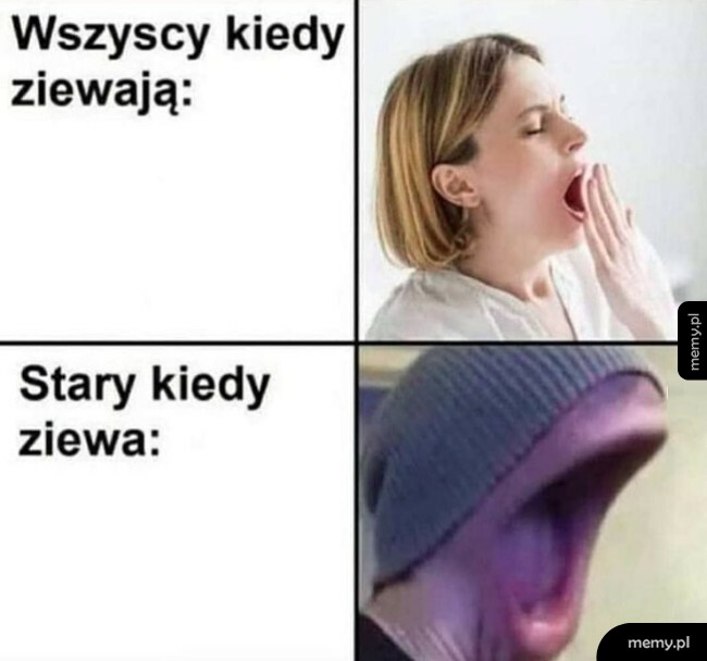 Ziewający ojciec