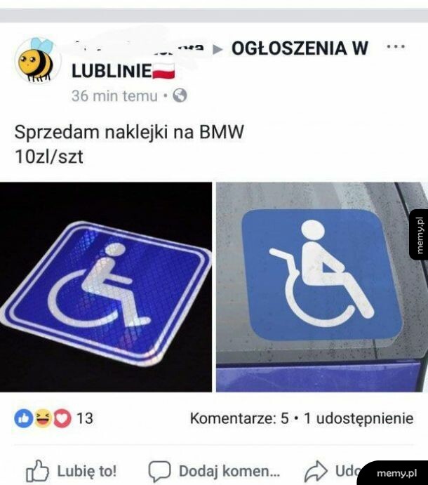Naklejka na BMW