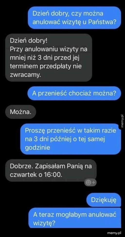 Anulowanie wizyty