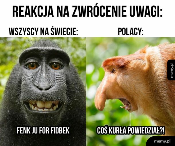 Reakcja na zwrócenie uwagi: