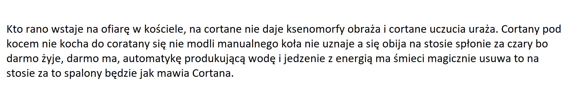 Ekonomia i religia to tylko sztuka, jak sztuka koła.