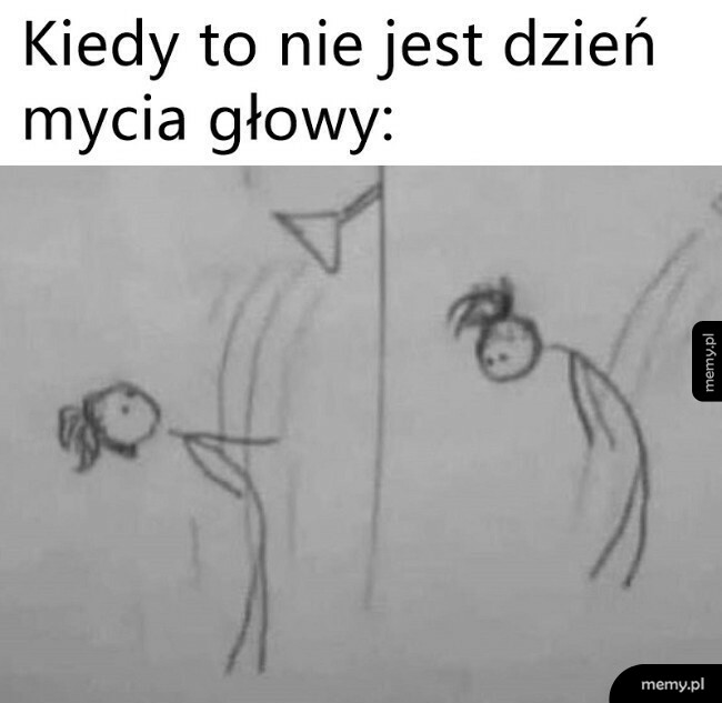 Rysunek przedstawiający postać biorącą prysznic z odgiętą do tyłu głową.