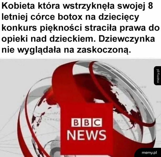 Logo BBC News z czarnym tekstem informacyjnym na górze.