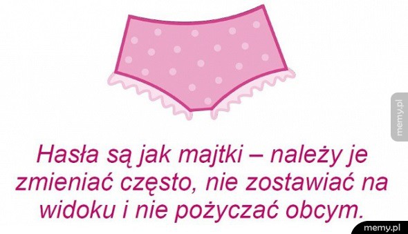Hasła są jak majtki