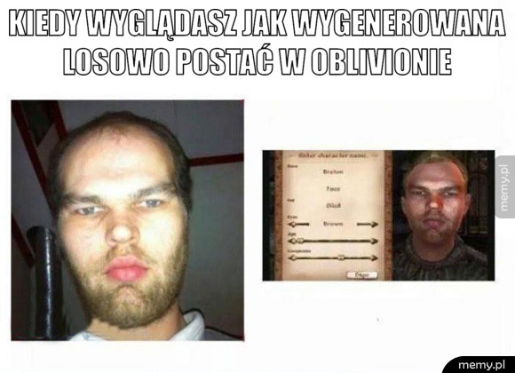 Twarz z edytora twarzy Obliviona