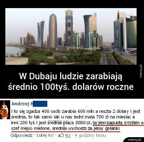 Średnia zarobków