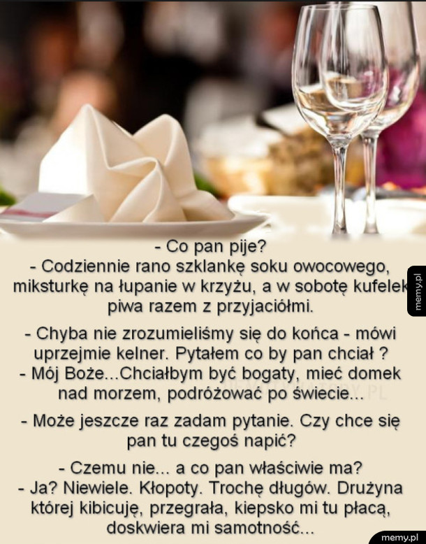 Dzień z życia kelnera