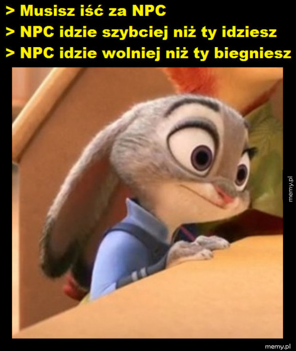 Kiedy musisz iść za NPC