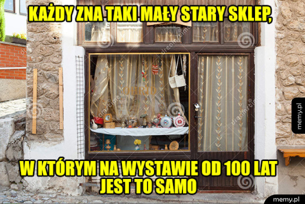 Wystawa w starym sklepie